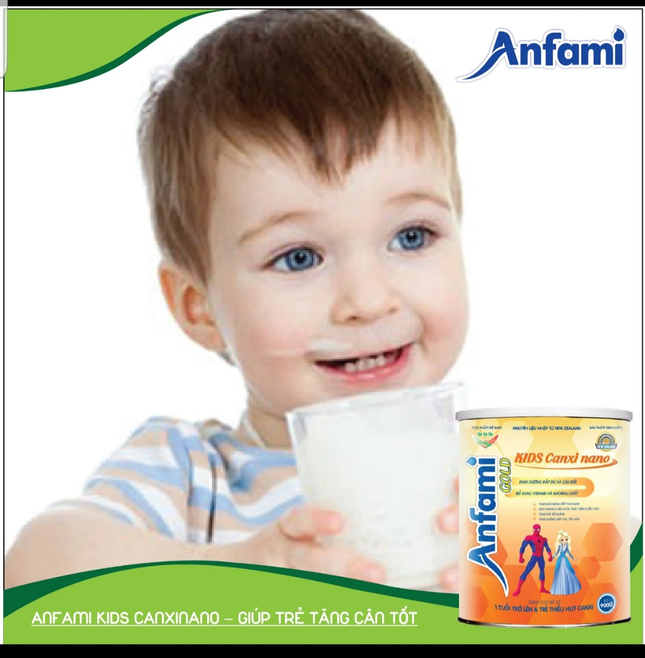 Anfami Kid Canxi Nano – Giúp Trẻ Tăng Cân Tốt